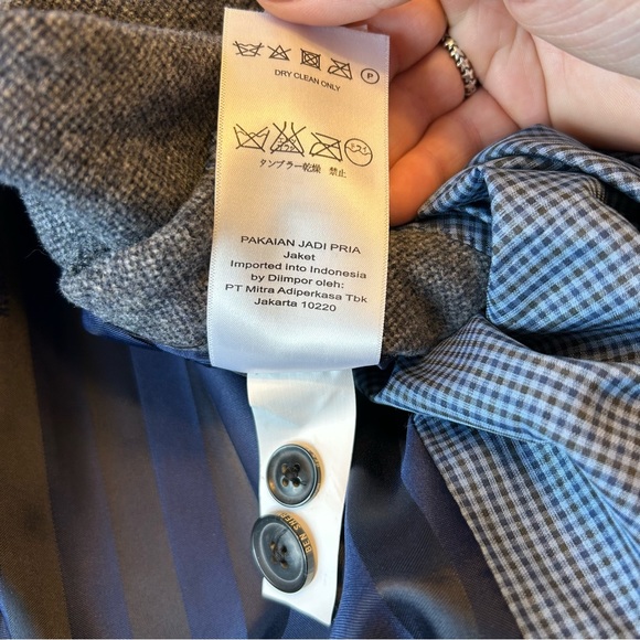 Ben Sherman Blue Tweed Blazer Sz L EUC - Picture 9 of 10